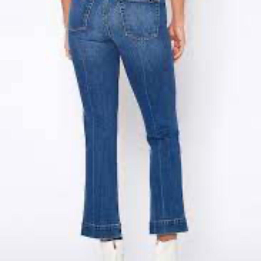 Noend Denim Farrah Kick Flare jeans in Bella Wash